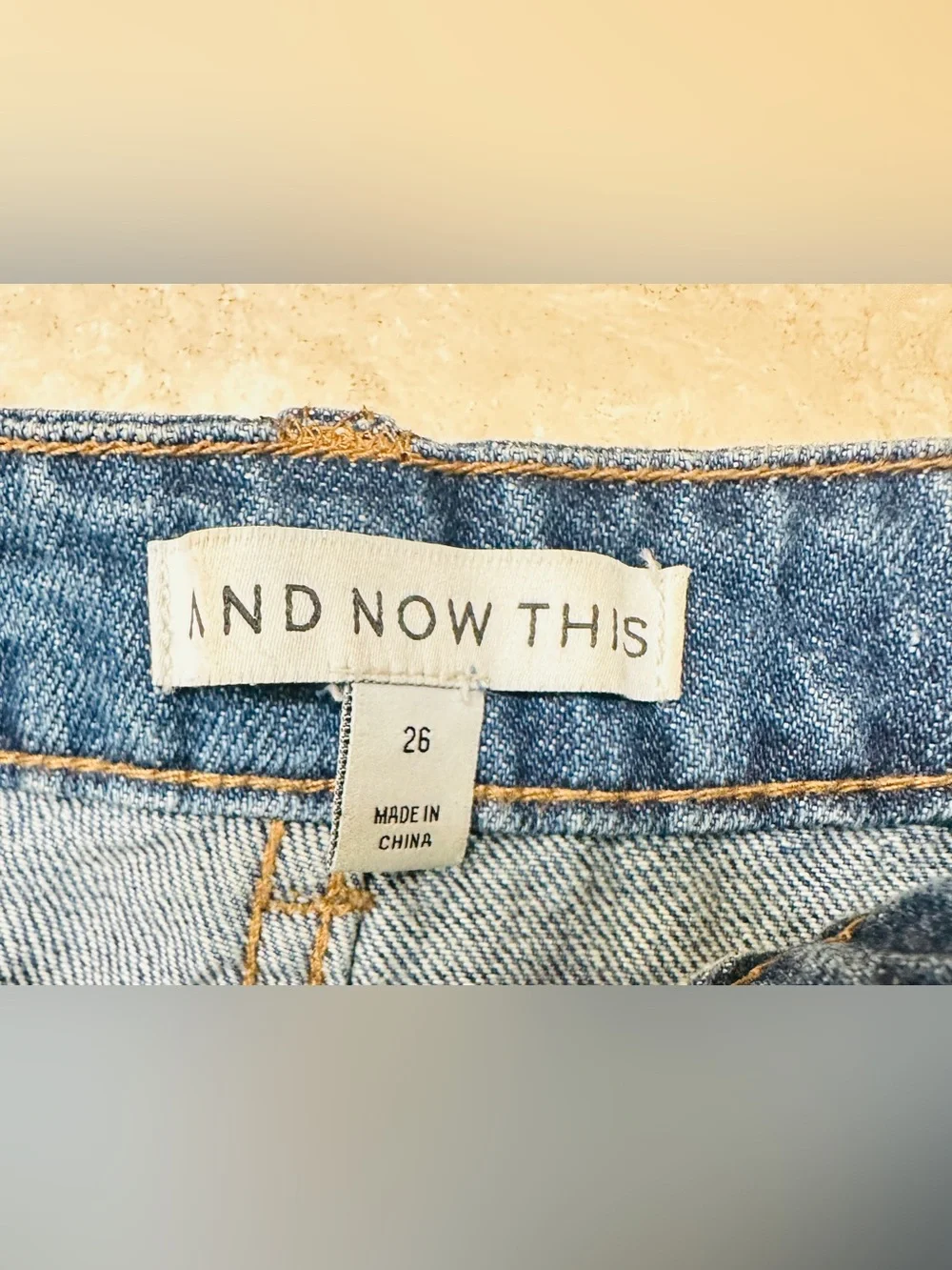 And Now This shorts jean distressed raw hem ripped denim jean 26 waist - Picture 4 of 5